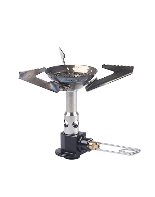 Lightweight Backpacking Canister Gas Stove with Integrated Pressure Regulator
