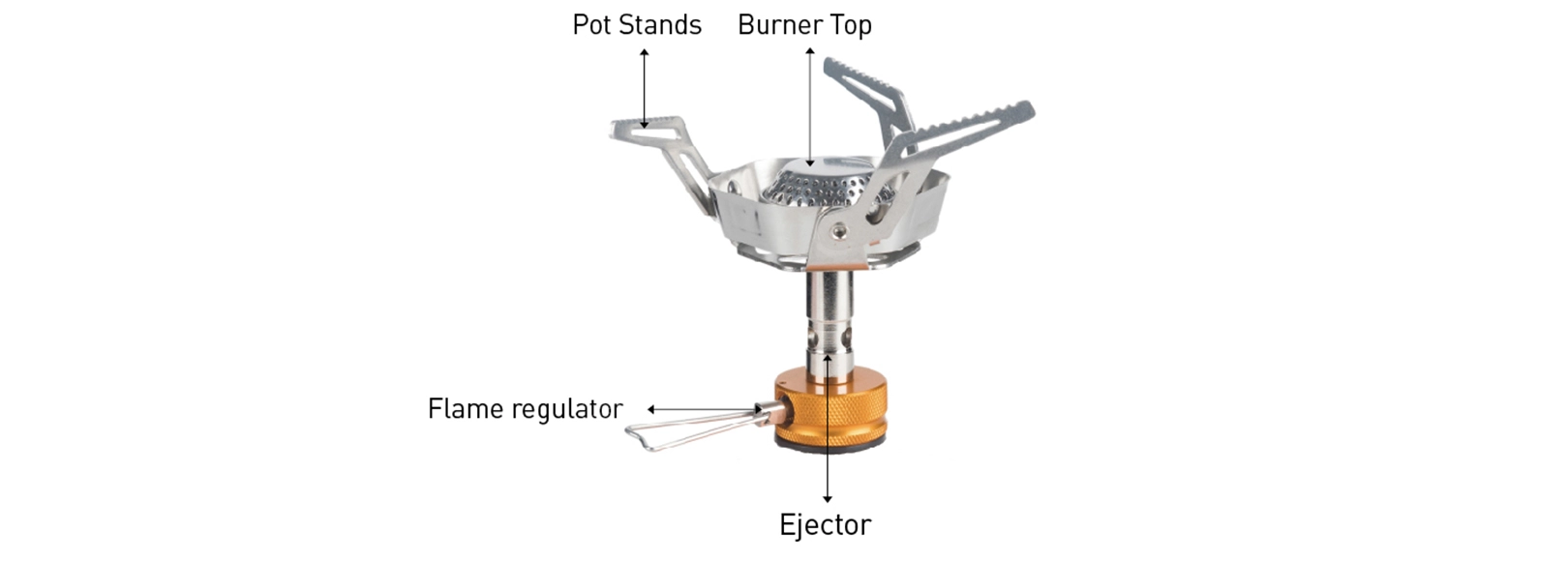 details of Windproof Folding Gas Burner for Outdoor Backpacking