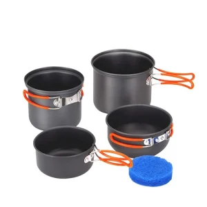 Ultralight Backpacking Aluminum Pot Set for Outdoor Camping