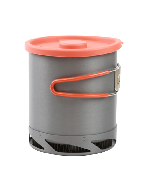 description of Ultralight Fast-Boiling Solo Camping Pot with Efficient Heat Exchanger