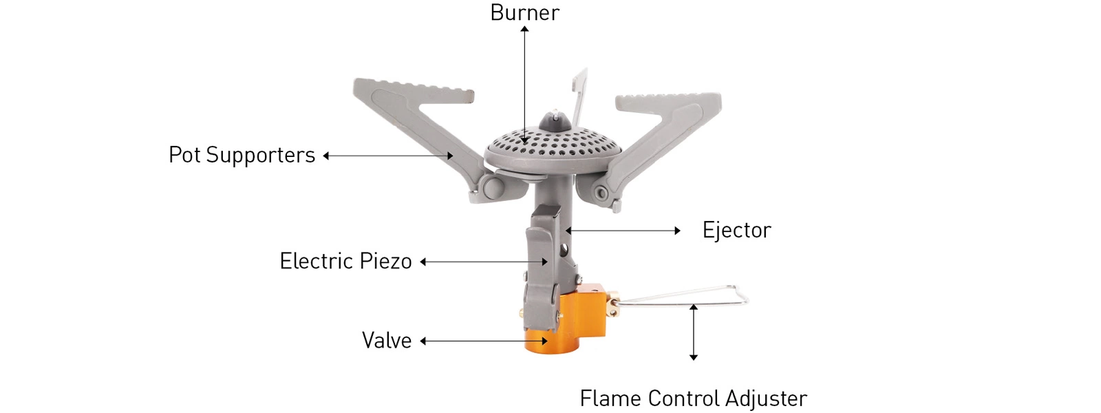 details of OEM Factory Price Titanium Ultralight Hiking Gas Burner Stove with Piezo Ignition