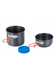 Lightweight Aluminum Cookware Set Durable and Compact  for Solo Backpackers