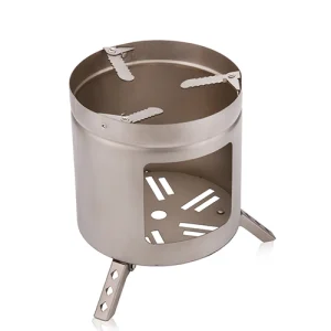Portable with Stand Titanium Outdoor Wood stove for Camping
