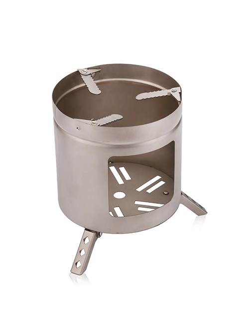 Portable with Stand Titanium Outdoor Wood stove for Camping