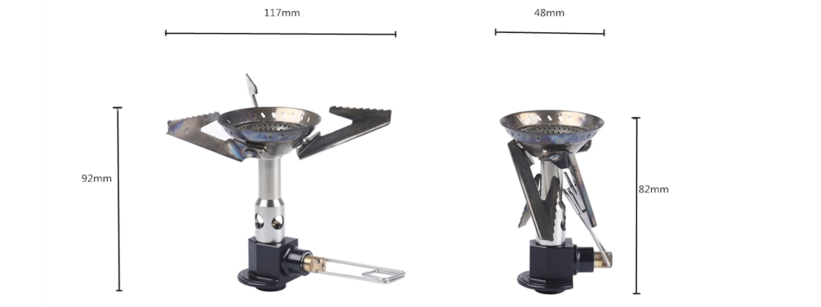 details of Lightweight Backpacking Canister Gas Stove with Integrated Pressure Regulator