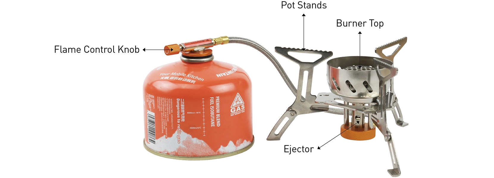 details of Portable Remote Gas Stove for Outdoor Camping