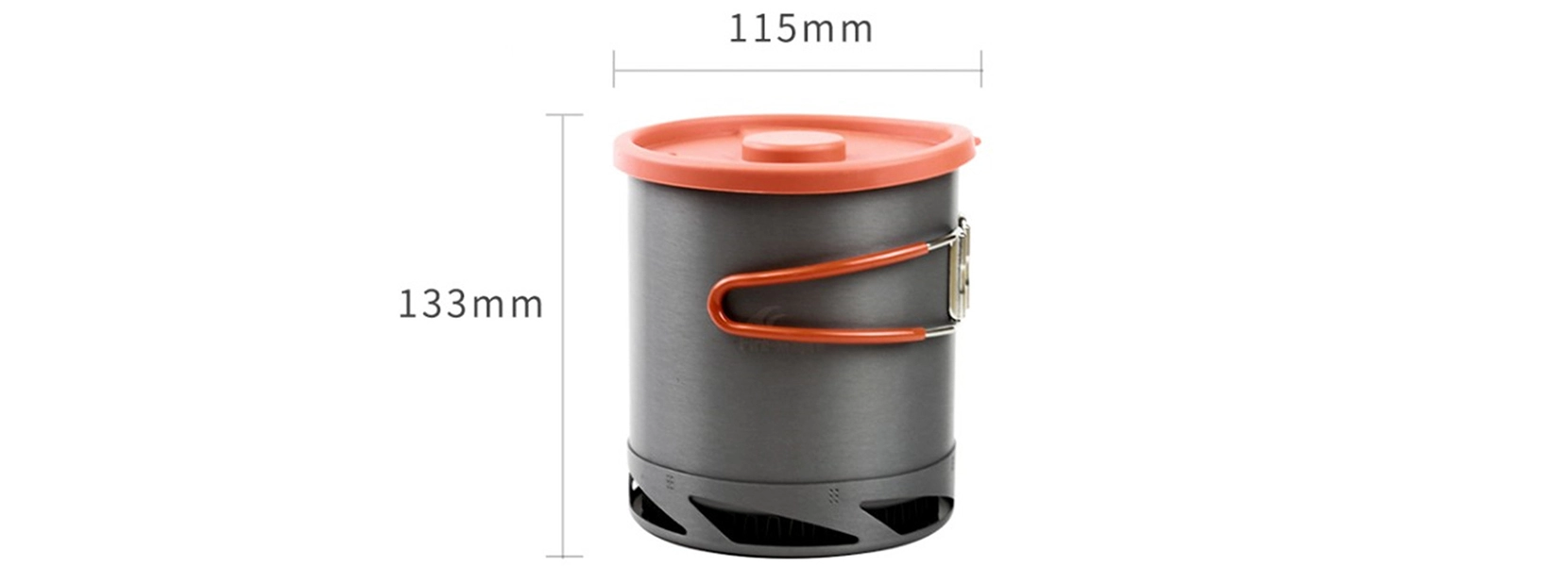 details of Solo Camping Pot with Heat Exchanger System