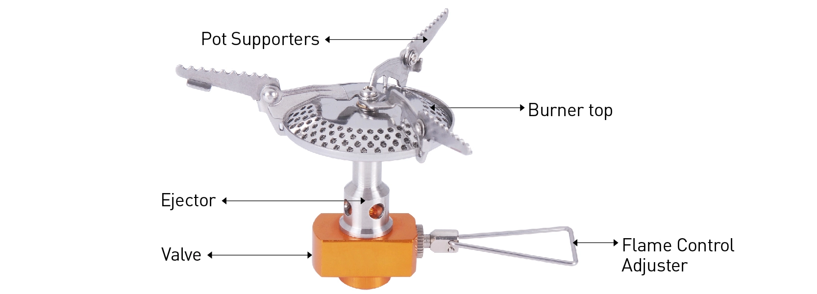 details of Lightweight Hiking Backpacking Gas Burner