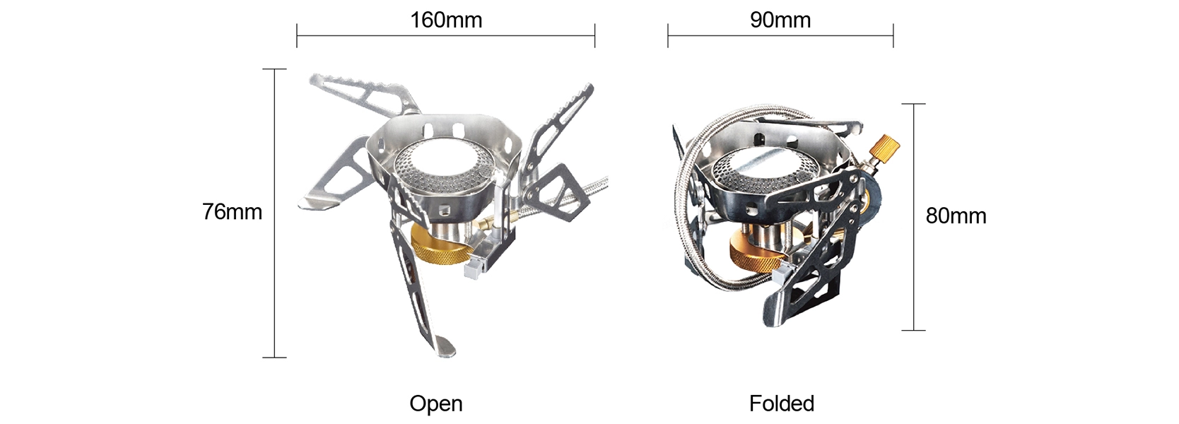 details of Windproof Portable Gas Canister Stove