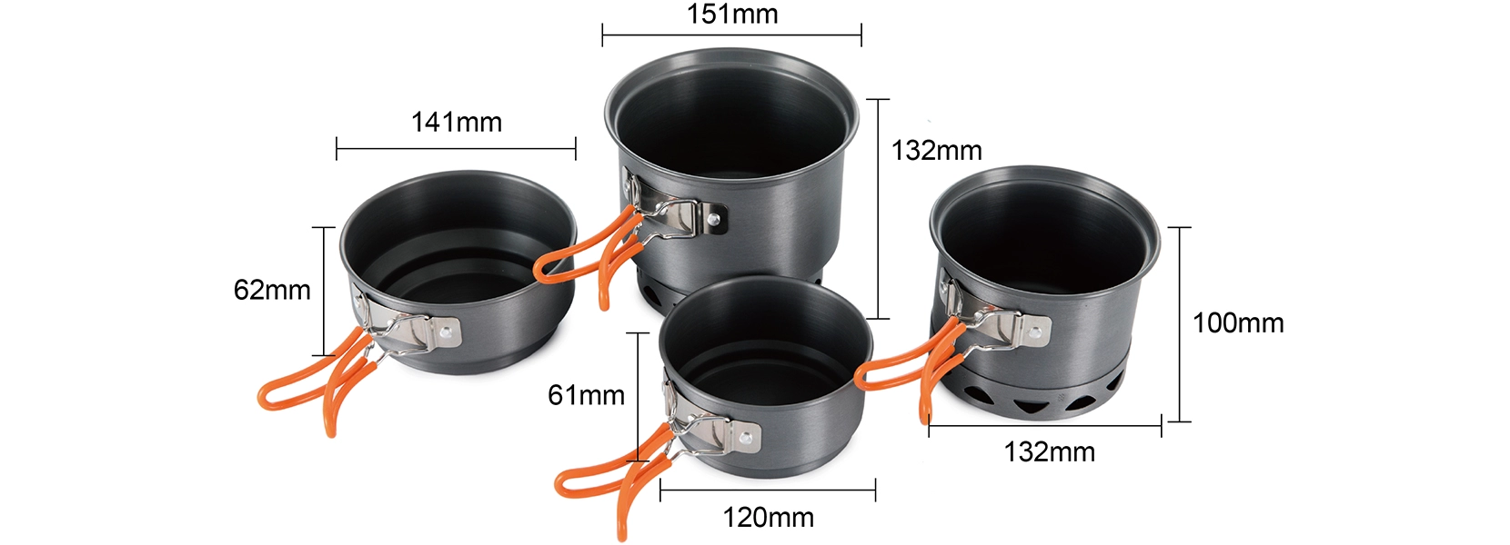details of Heat Exchanger System Cookware Sets for Fishing
