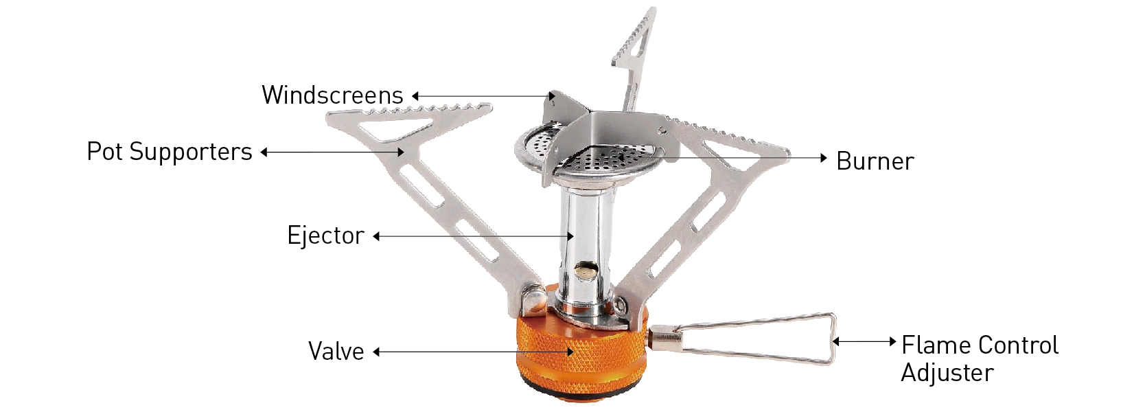 details of 3000W Windproof & Lightweight Propane/Butane Hiking Stove