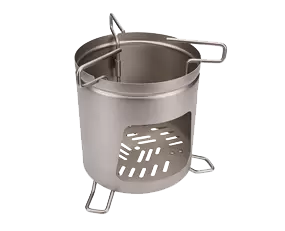 description of Ultralight Titanium Wood Burning Stove Heat-Resistant, and Portable for Backpacking