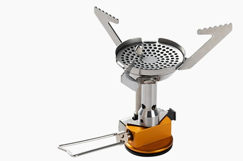 description of 3200W Compact Titanium Backpacking Stove High-Power Solo Camping Gas Stove with Piezo Ignition
