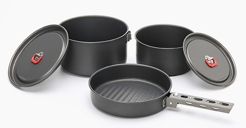 description of Compact Removable Handle Cook Set for Backpacking