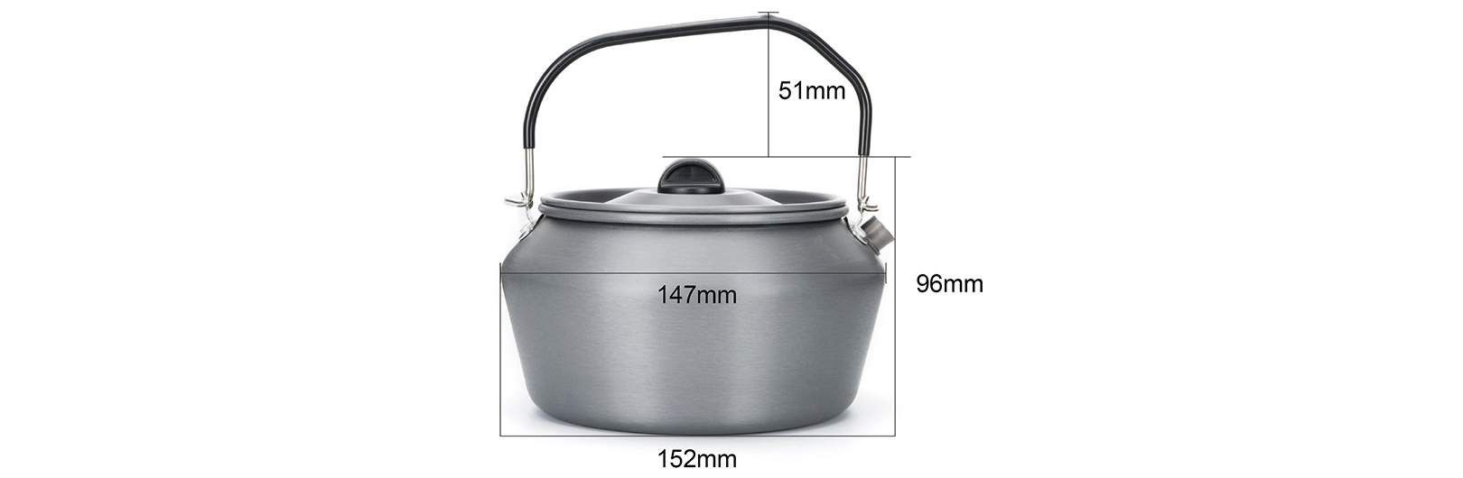 details of Lightweight Tea Pot for Outdoor Camping