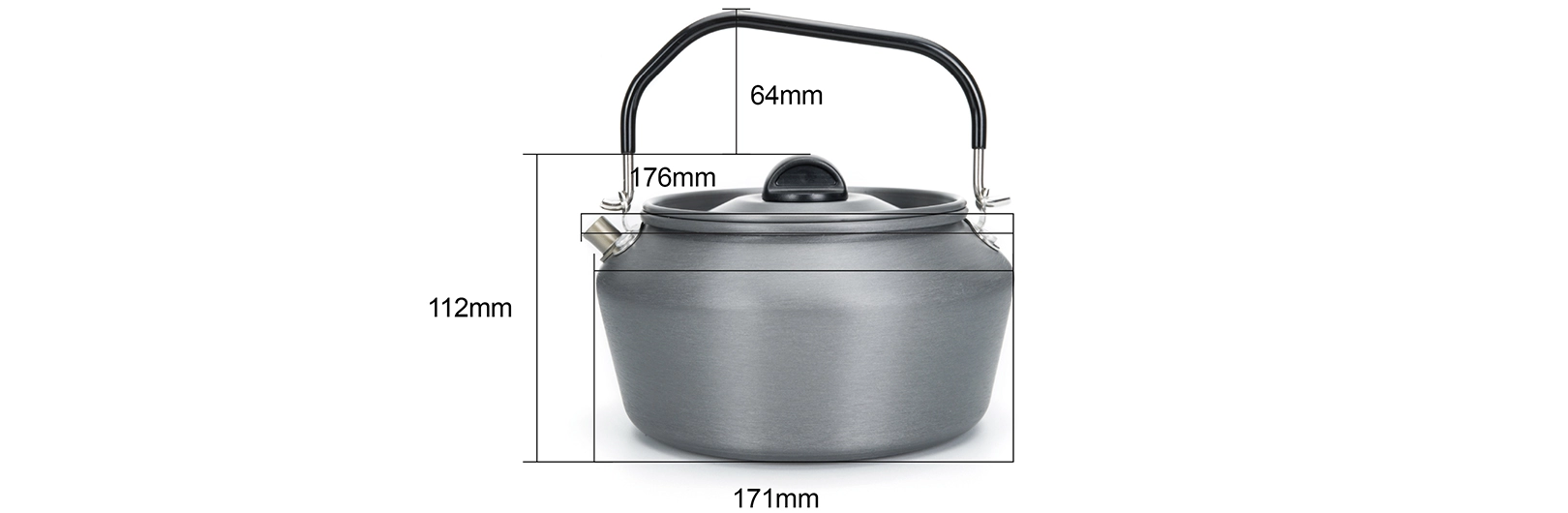 details of Camping Kettle Coffee Teapot for Lightweight Backpacking Stove LFGB Approval