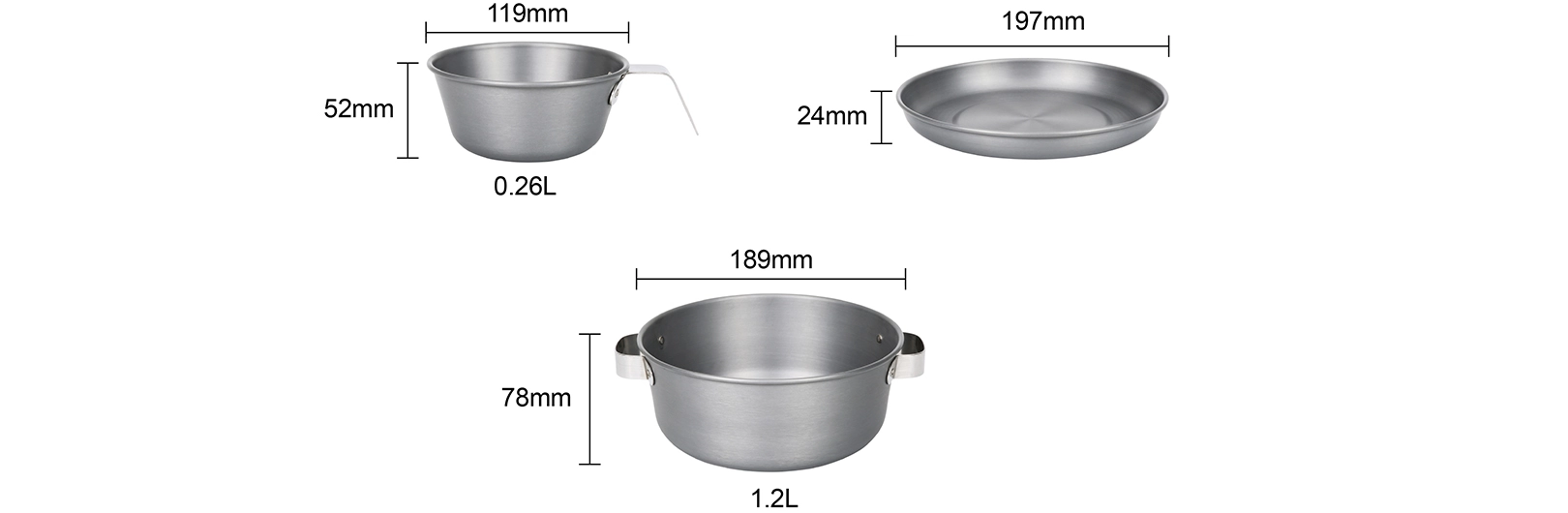 details of Portable lightweight Cookware Set
