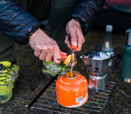 application of Hot Sale Ultralight BackcountryTitanium Gas hiking cooker for Mountaineering and Backpacking-image5