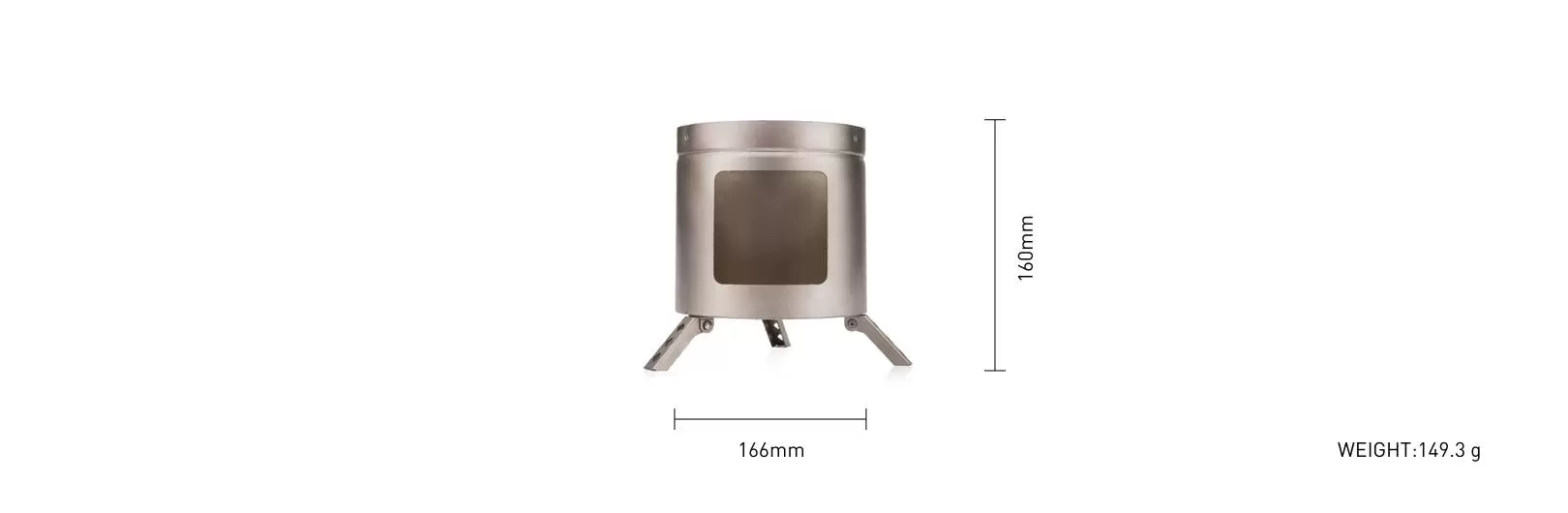details of Portable with Stand Titanium Outdoor Wood stove for Camping