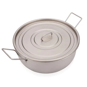 Titanium Stockpot Ultralight Outdoor Cooking Pot with Lid