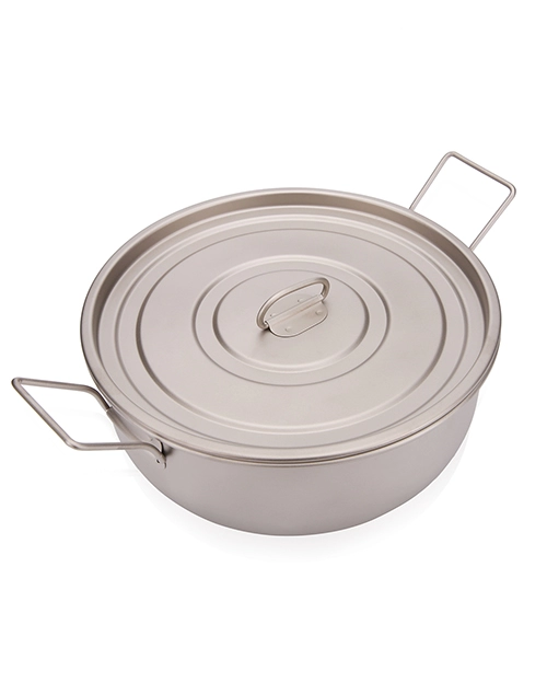 Titanium Stockpot Ultralight Outdoor Cooking Pot with Lid
