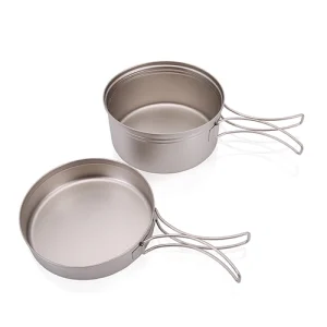 Ultralight Camping Pot Set Titanium Cookware Set