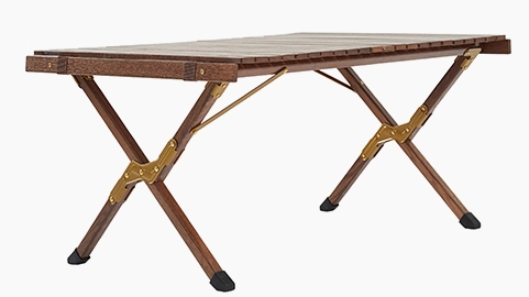 description of Nature Beech Wood Roll up Folding Table for Outdoor Picnic