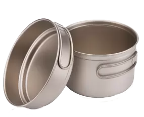 description of Versatile Titanium Pot with Foldable Handles Ultralight Backpacking Pot for Backpacking