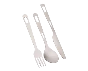 description of Titanium utensils Eco-Friendly Coffee Spoon, Spork and Spoon Set for Camping