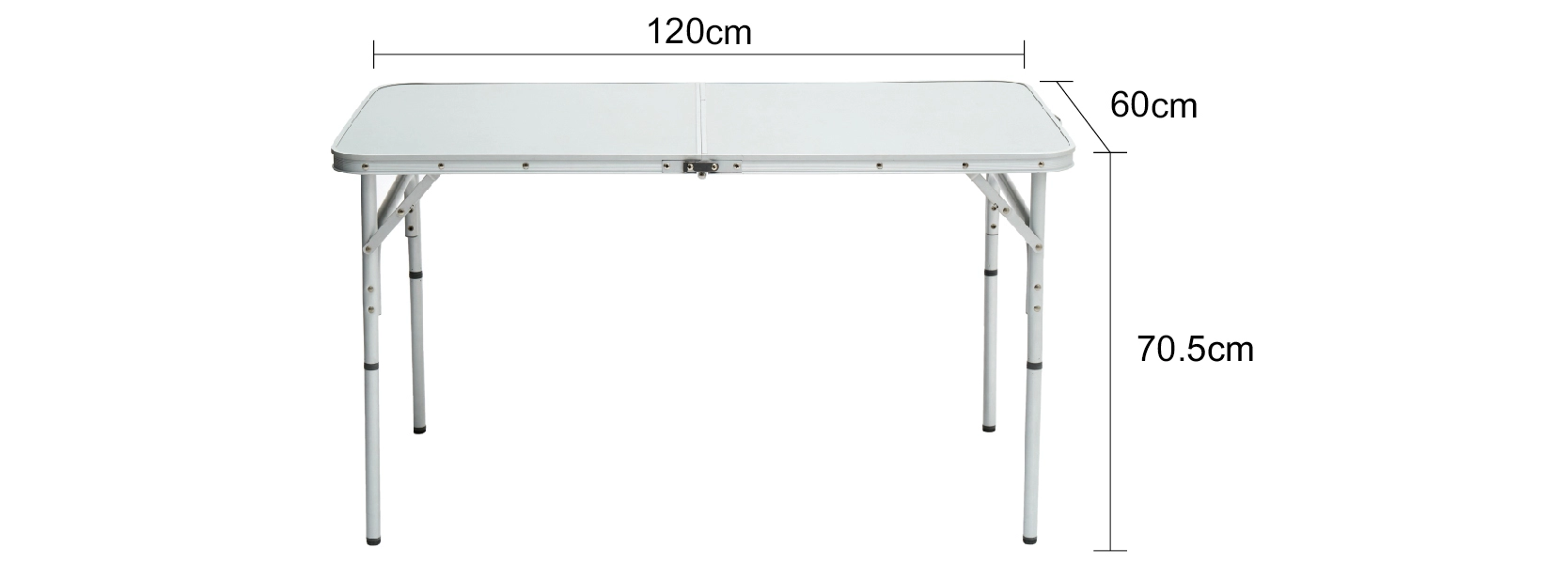 details of Height Adjustable Aluminum Folding Table with MDF Table Top for Camping Picnic and Garden BBQ Party