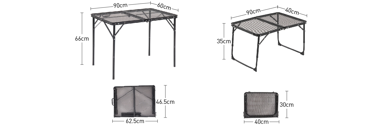 details of Ultralight Portable Travel Camping Iron Mesh Table