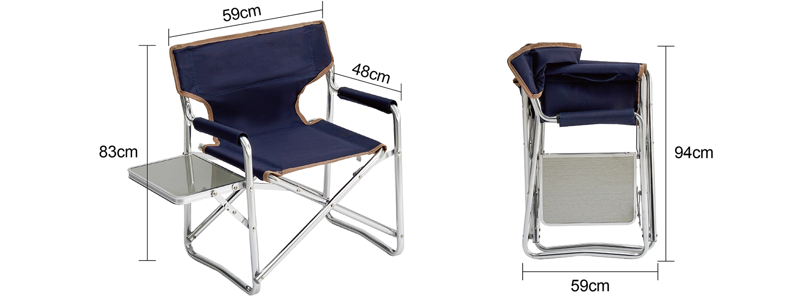 details of Camping Director Chair With Side Table