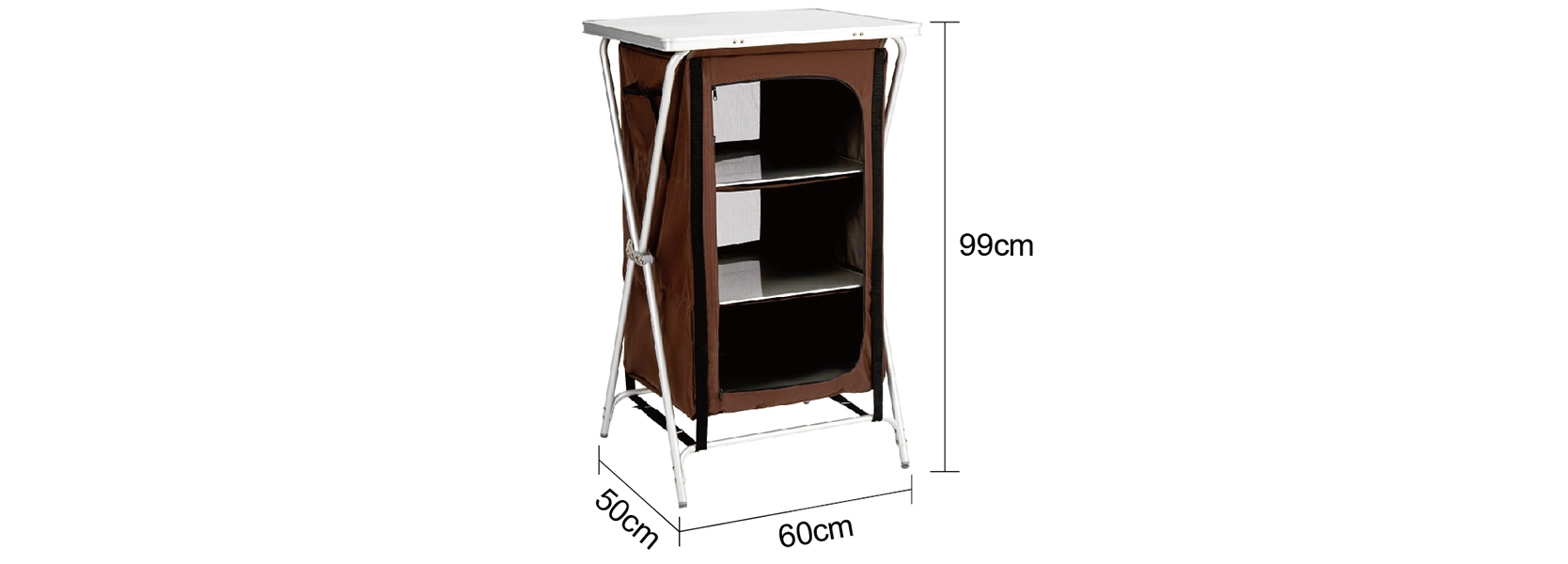 details of Portable Outdoor Kitchen Cabinet, Foldable Camping Storage