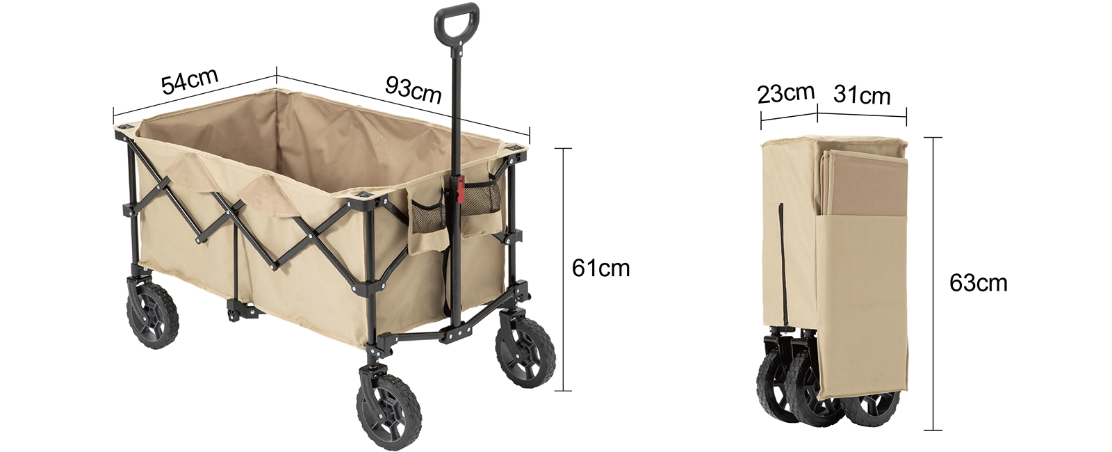 details of Outdoor Garden Folding Cart Camping Wagon