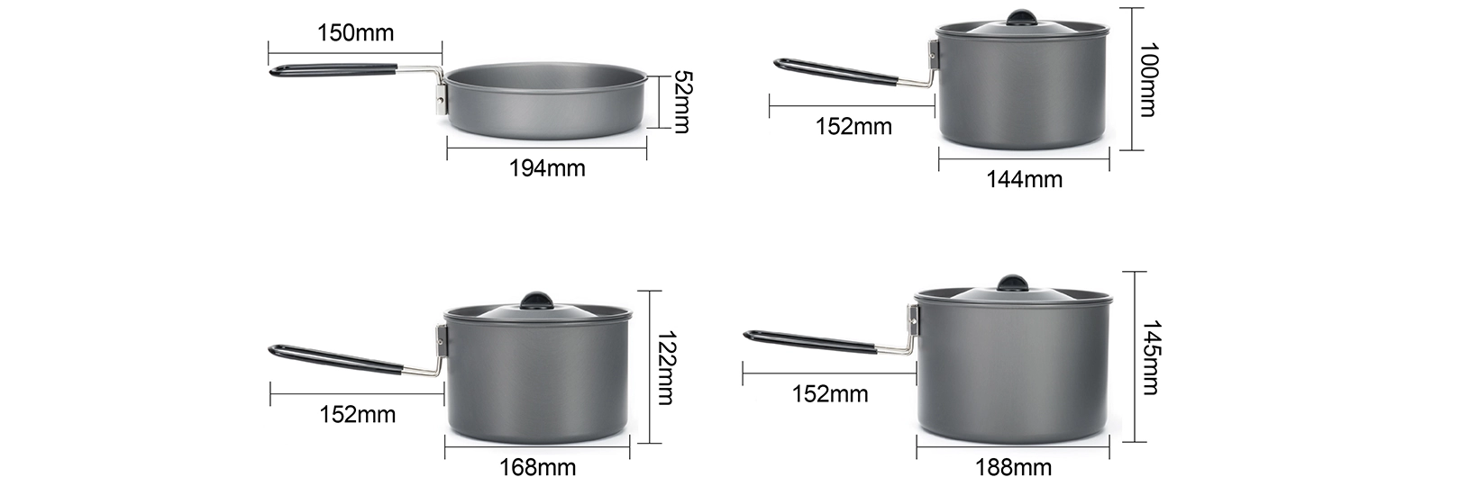 details of Outdoor Essential Cook Set for Group Camping