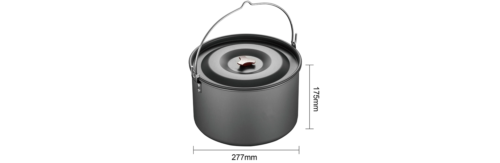 details of Big Size ODM&OEM Aluminum Cooking Pot Campsite Openfire Hanging Pot