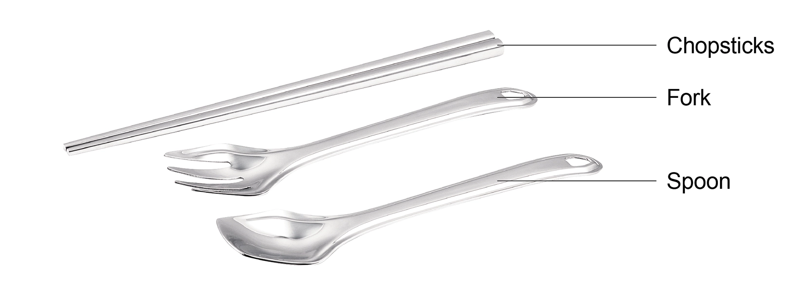 details of LFGB Stainless Steel Cooking Utensil Set with Chopsticks Spoon Fork