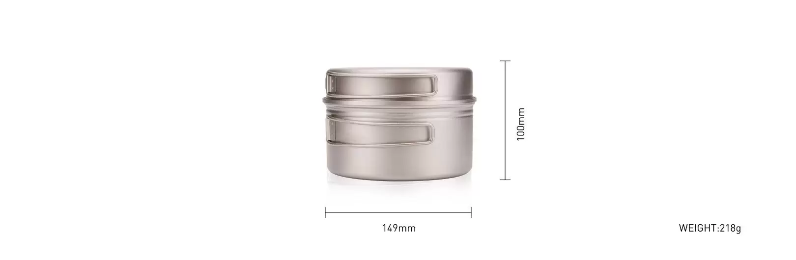 details of Outdoor Sanded Surface Titanium Utensil Camping Bowl