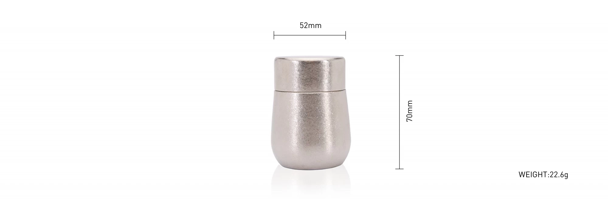 details of Ultralight Titanium Spice Jar for Backpacking and Camping