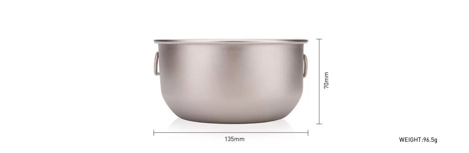 details of Camping Tableware Titanium Bowl with Folding Handle