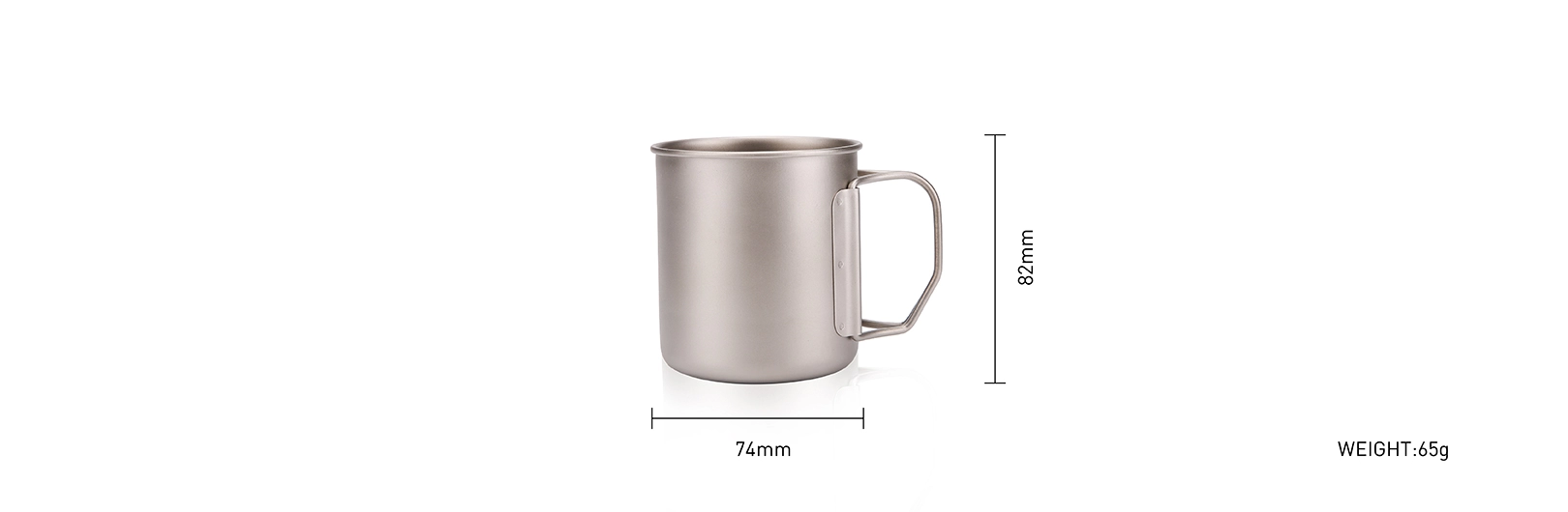 details of Camping ultralight foldable titanium Mug cup