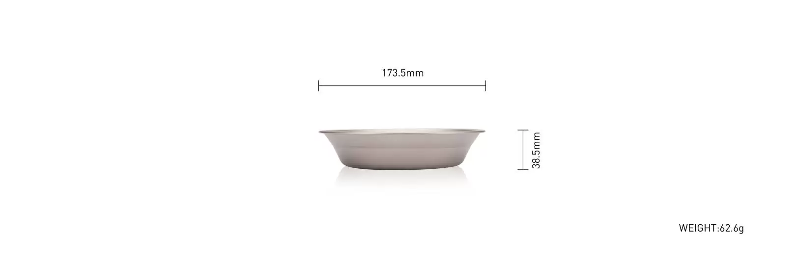 details of Deep Ultralight Titanium Sanded Tableware Surface Portable Dish