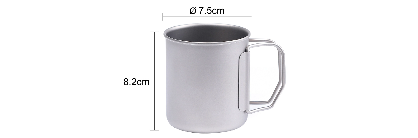 details of Ultralight Durable Titanium Tableware Mug for Trekking