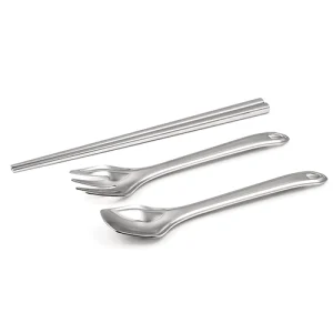 LFGB Stainless Steel Cooking Utensil Set with Chopsticks Spoon Fork