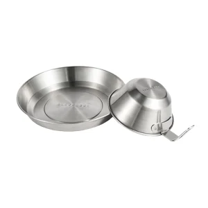 Camping Kitchen Dinnerware StainlessSteel Plate and Bowl