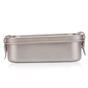 Rectangular Large Capacity Camping Titanium Utensil Bowl