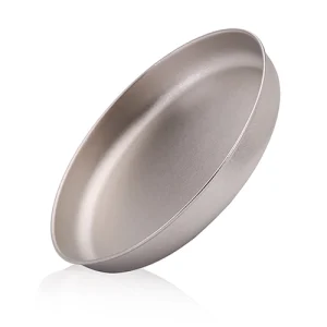 Titanium Plate with Crystallization Outdoor Camping Tableware Ultralight Round Fruit Titanium Alloy Dinner Dishes for BBQ Hiking Picnic