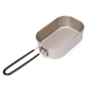 Rectangular Single Sanded Surface Titanium Lunch Bowl