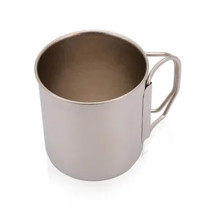 Titanium Water /Coffee Tea Cup Mug with Foldable Handle Mug