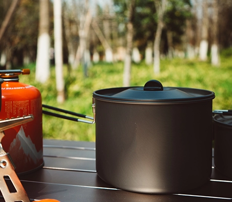 application of Campsite Aluminum Cooking Pot and Tea Kettle-image2